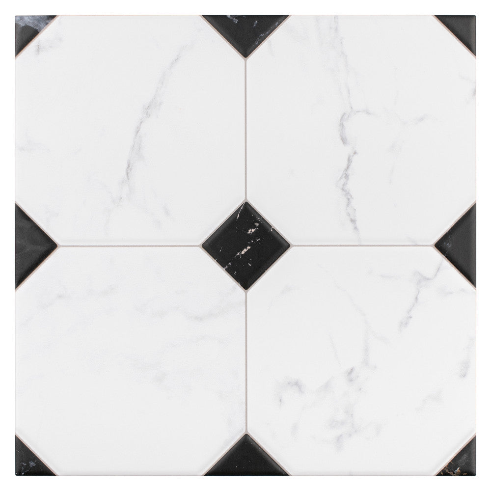Merola Tile Betera Jet Blanco 13-1/8 in. x 13-1/8 in. Ceramic Floor and Wall Tile (11.18 sq. ft. / case)