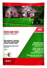 Ace Weed & Feed Lawn Fertilizer For All Grasses — Covers 15,000 sq ft