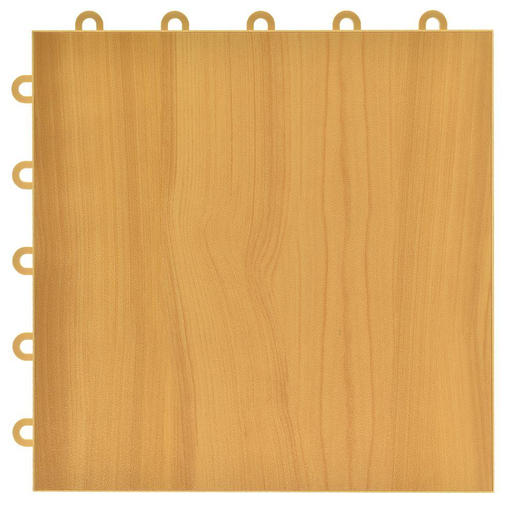 Greatmats Max Tile 12 in. x 12 in. x 5/8 in. Walnut Vinyl Interlocking Raised Modular Floor Tile (Case of 26)