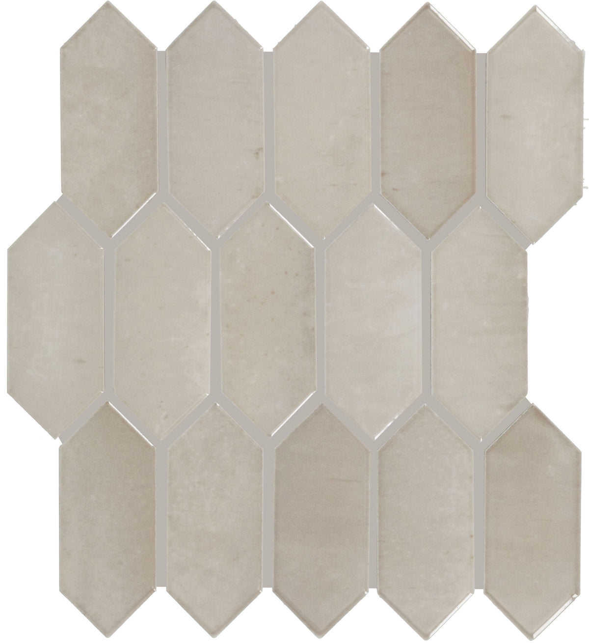 Daltile Miramo Sand 11-in x 12-in Glossy Ceramic Handcrafted look Picket Mosaic Wall Tile product image
