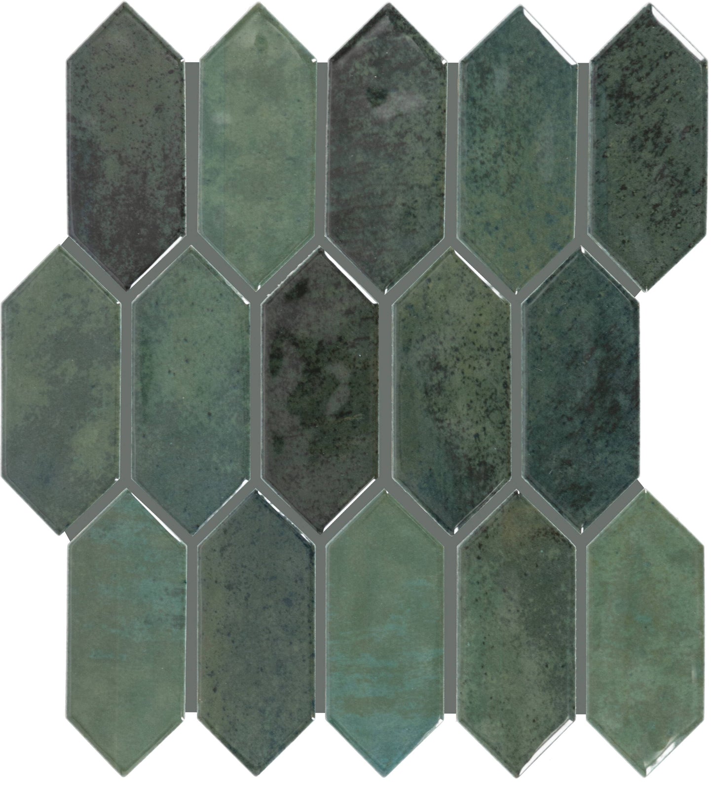 Daltile Miramo Reef 11-in x 12-in Glossy Ceramic Handcrafted look Picket Mosaic Wall Tile product image