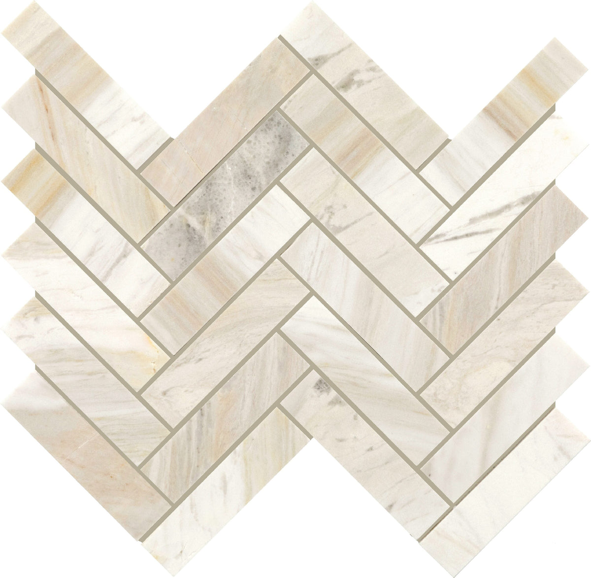 Daltile Sublimity Namaste 11-in x 12-in Honed Natural stone Mixed Marble look Herringbone Mosaic Floor and Wall Tile product image