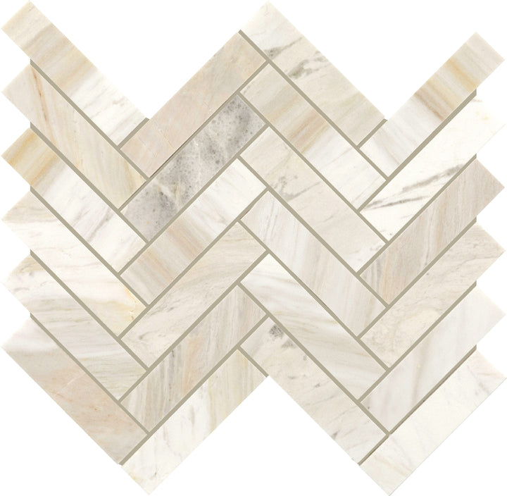Daltile Sublimity Namaste 11-in x 12-in Honed Natural stone Mixed Marble look Herringbone Mosaic Floor and Wall Tile product image