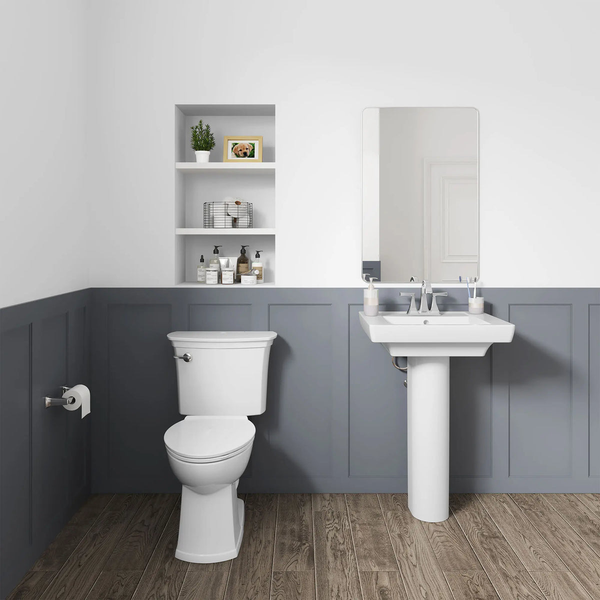 American Standard ActiClean White WaterSense Elongated Chair Height 2-Piece Toilet, 12-in Rough-In