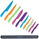 10-Piece Colorful Stainless Steel Culinary Knife Set with Magnetic Bar