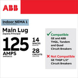 ABB ReliaHome T-Series 125-Amp 14-space load center - side view