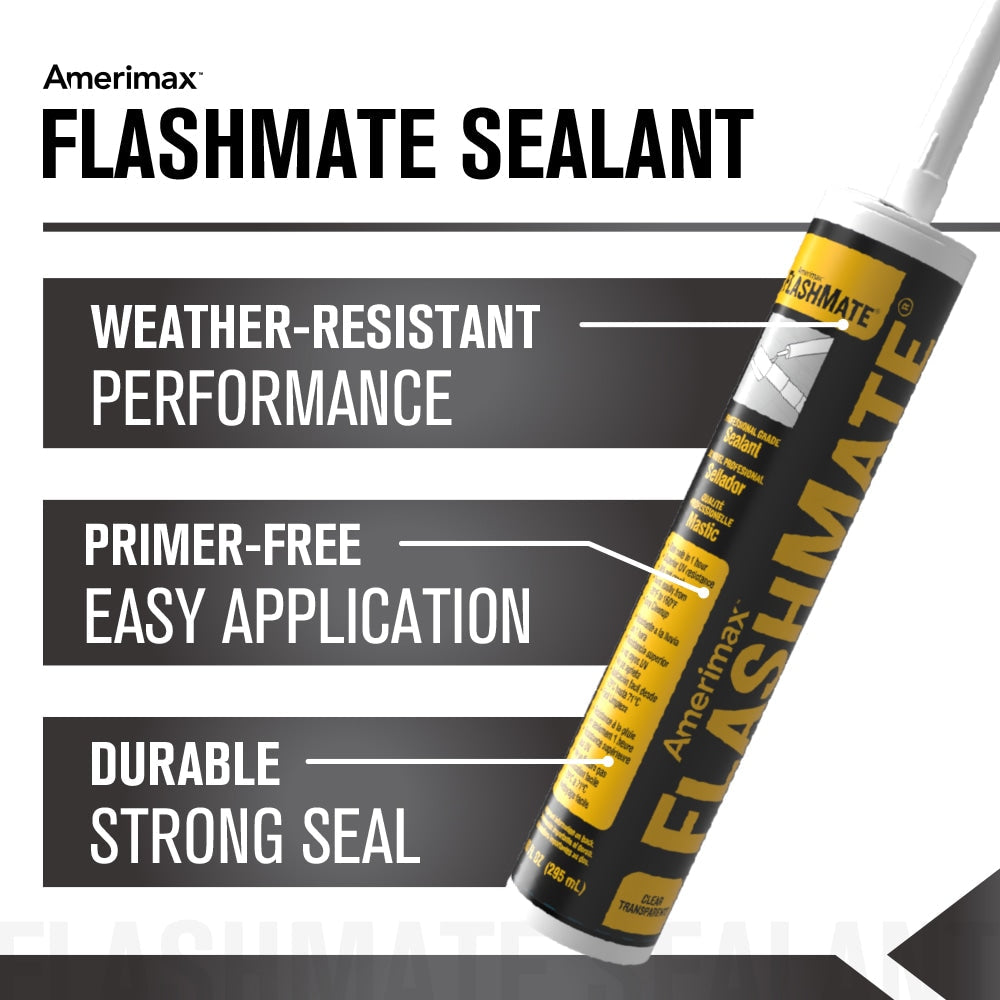 Amerimax FlashMate 10-oz Waterproof Elastomeric Roof Sealant – Clear