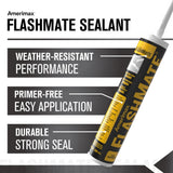 Amerimax FlashMate 10-oz Waterproof Elastomeric Roof Sealant – Clear