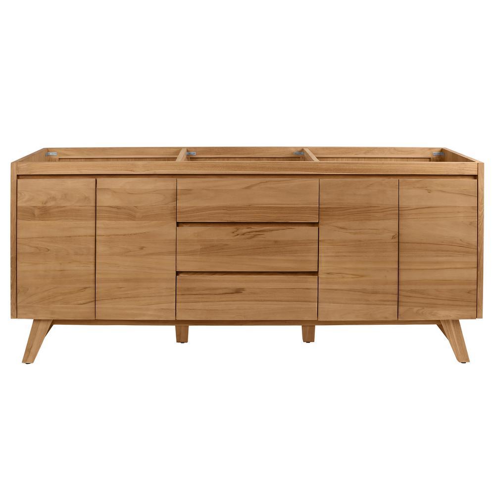 Coventry 72 in. Vanity Cabinet Only in Gray Teak - Super Arbor