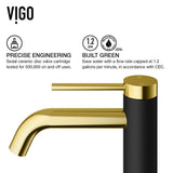 MatteShell Rectangular Vessel Bathroom Sink in Black and Lexington cFiber Faucet in Matte Gold/Matte Black - Super Arbor