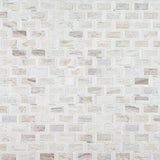 Angora Framework 12 in. x 12 in. x 10mm Polished Marble Mesh-Mounted Mosaic Tile (10 sq. ft./case)