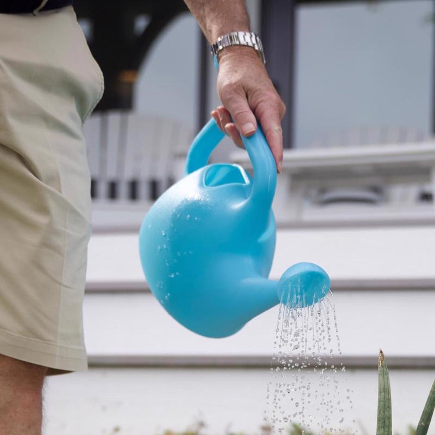 Bloem Blue 1 gal Resin Watering Can