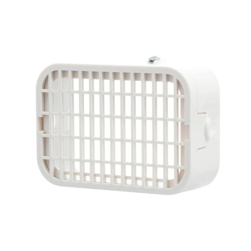 3 in. x 4 in. Plastic White Rodent Guard