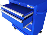 Kobalt 26.7-in W x 33-in H 4-Drawer Steel Rolling Tool Cabinet (Blue)