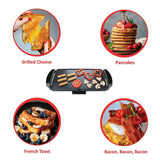 27 sq. in. Black Nonstick Electric Griddle with Drip Pan