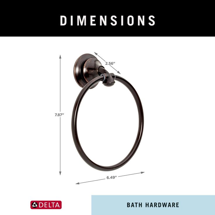 Delta  Linden Venetian Bronze Wall Mount Towel Ring