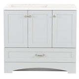Lancaster 30 in. W Bath Vanity in White with Cultured Marble Vanity Top in White - Super Arbor