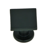 SoHo 1 in. Matte Black Square Cabinet Knob (10-Pack) - Super Arbor