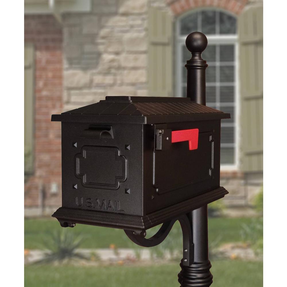 Kingston Black Post Mount Mailbox - Super Arbor