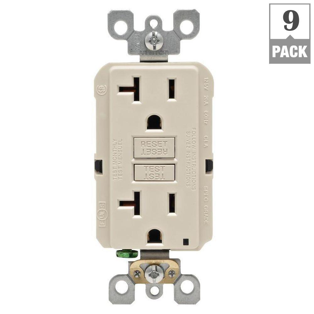 20 Amp Self-Test SmartlockPro Slim Duplex GFCI Outlet, White - Super Arbor