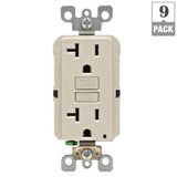 20 Amp Self-Test SmartlockPro Slim GFCI Duplex Outlet, White (3-Pack) - Super Arbor