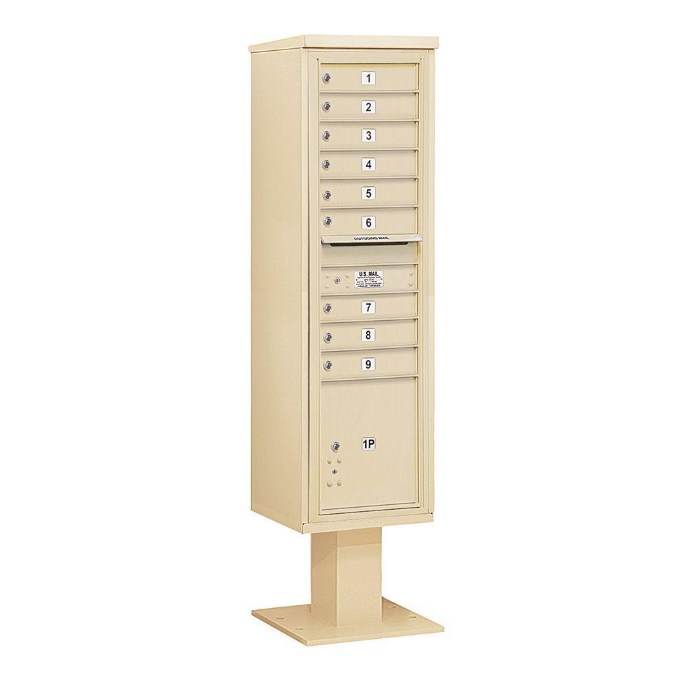 3400 Series Black Mount 4C Pedestal Mailbox with 20 MB1 Doors/2 PL - Super Arbor
