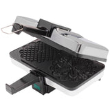 2-Slice Black Non-Stick Pizzelle Waffle Maker