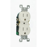15 Amp Tamper-Resistant Duplex Outlet, White (10-Pack) - Super Arbor