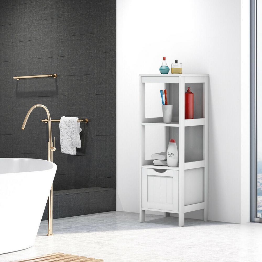 12 in. W x 35 in. H Floor Freestanding base Cabinet with 2 Drawers in White - Super Arbor