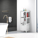 12 in. W x 35 in. H Floor Freestanding base Cabinet with 2 Drawers in White - Super Arbor