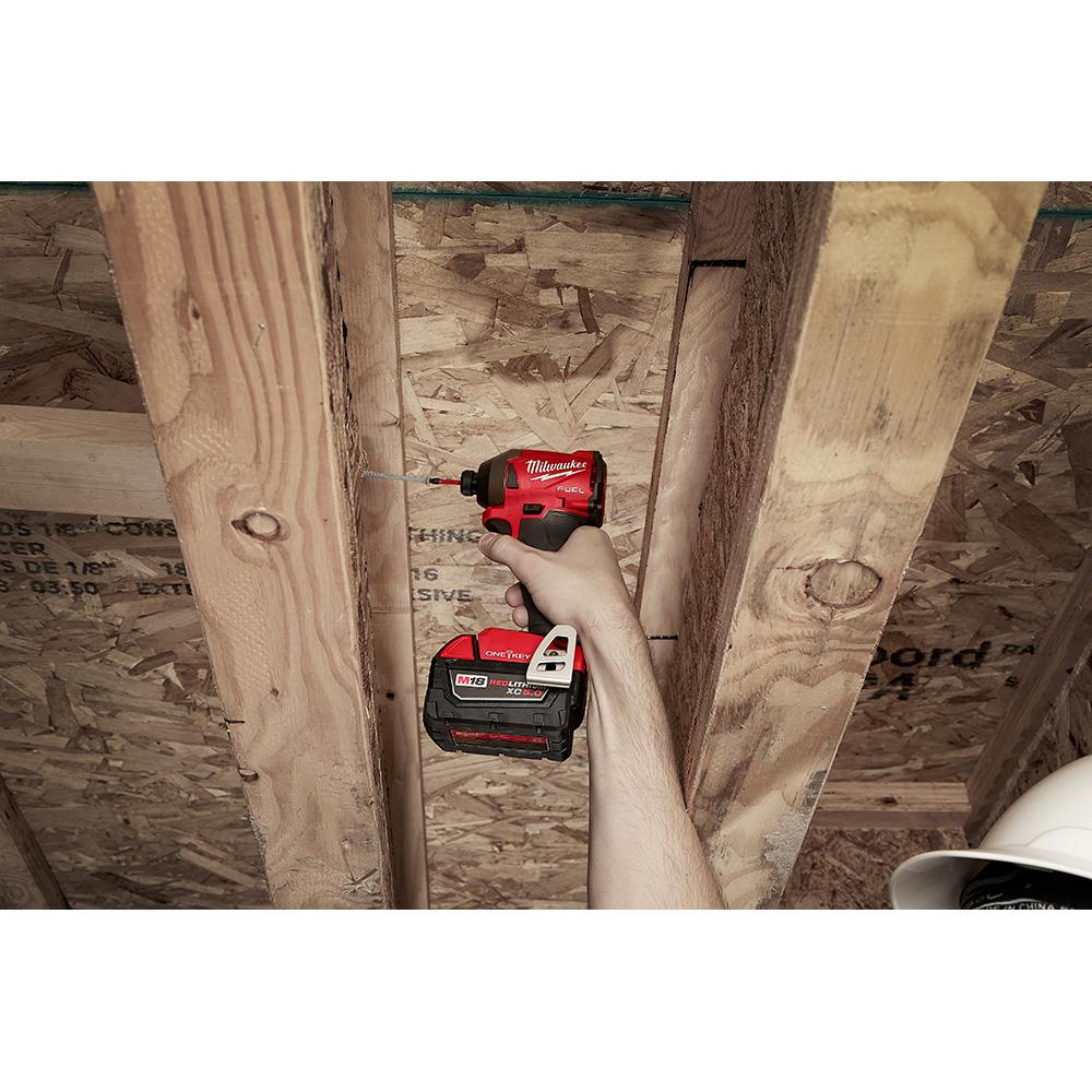 M18 FUEL ONE-KEY 18-Volt Lithium-Ion Brushless Cordless 1/4 in. Hex Impact Driver Kit W/ (2) 2.0Ah Batteries, Hard Case - Super Arbor