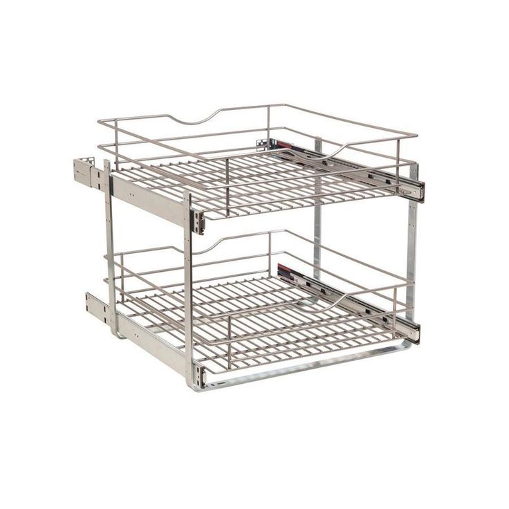 Simply Put 20.5-in W x 14.6875-in H 2-Tier Pull Out Metal Soft Close Baskets & Organizers