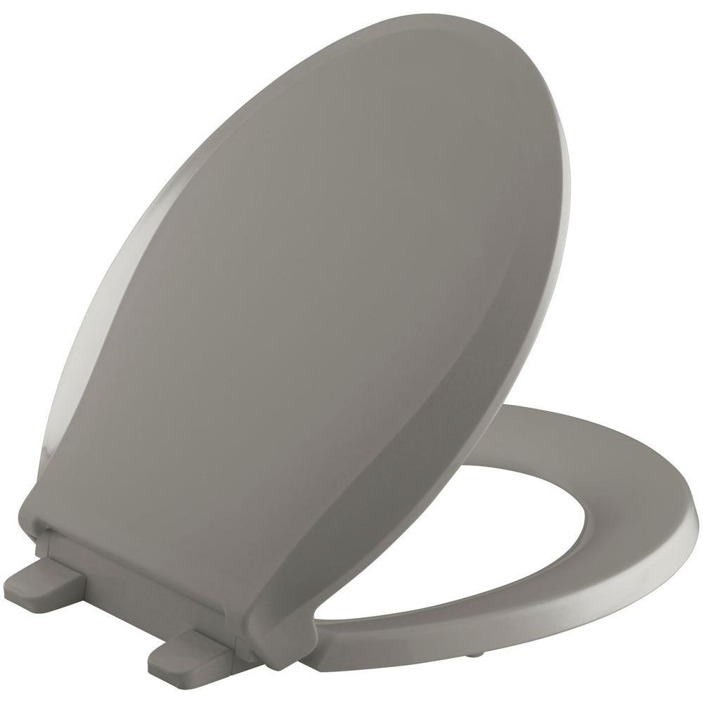 Cachet Quiet-Close Round Closed Front Toilet Seat with Grip-Tight Bumpers in White - Super Arbor