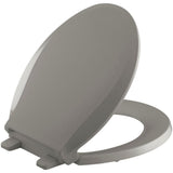 Cachet Quiet-Close Round Closed Front Toilet Seat with Grip-Tight Bumpers in White - Super Arbor