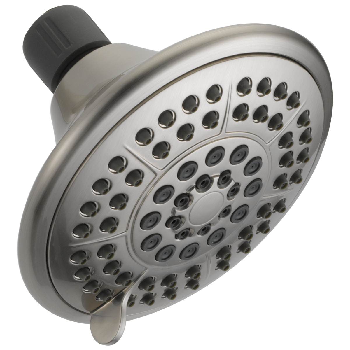 Delta 5-Spray 5 in. Fixed Shower Head with Pause, SpotShield Brushed Nickel