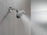 Delta 5-Spray 5 in. Fixed Shower Head with Pause, SpotShield Brushed Nickel