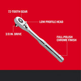 Craftsman Low Profile 3/8 in. Drive SAE Ratchet with 72 Teeth