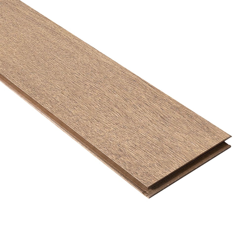 allen + roth Hickory Saddle hardwood flooring — carton and plank detail