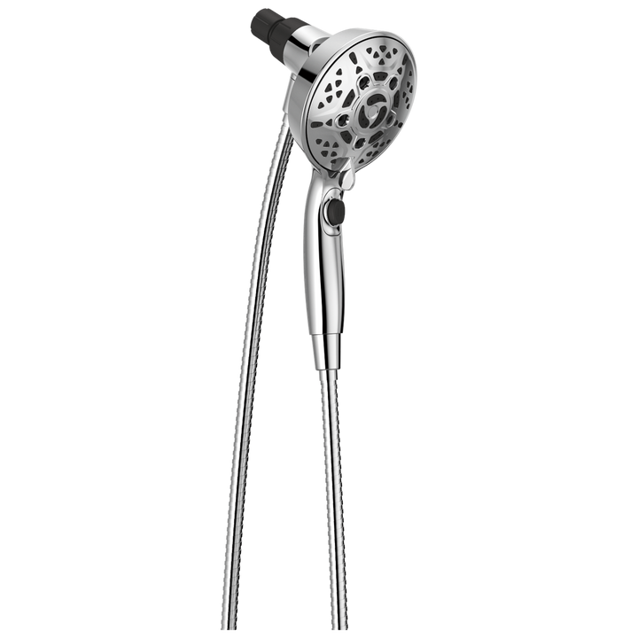 Delta SureDock 7-Spray 5 in. Single Wall-Mount Handheld H2Okinetic Shower Head, SpotShield Brushed Nickel