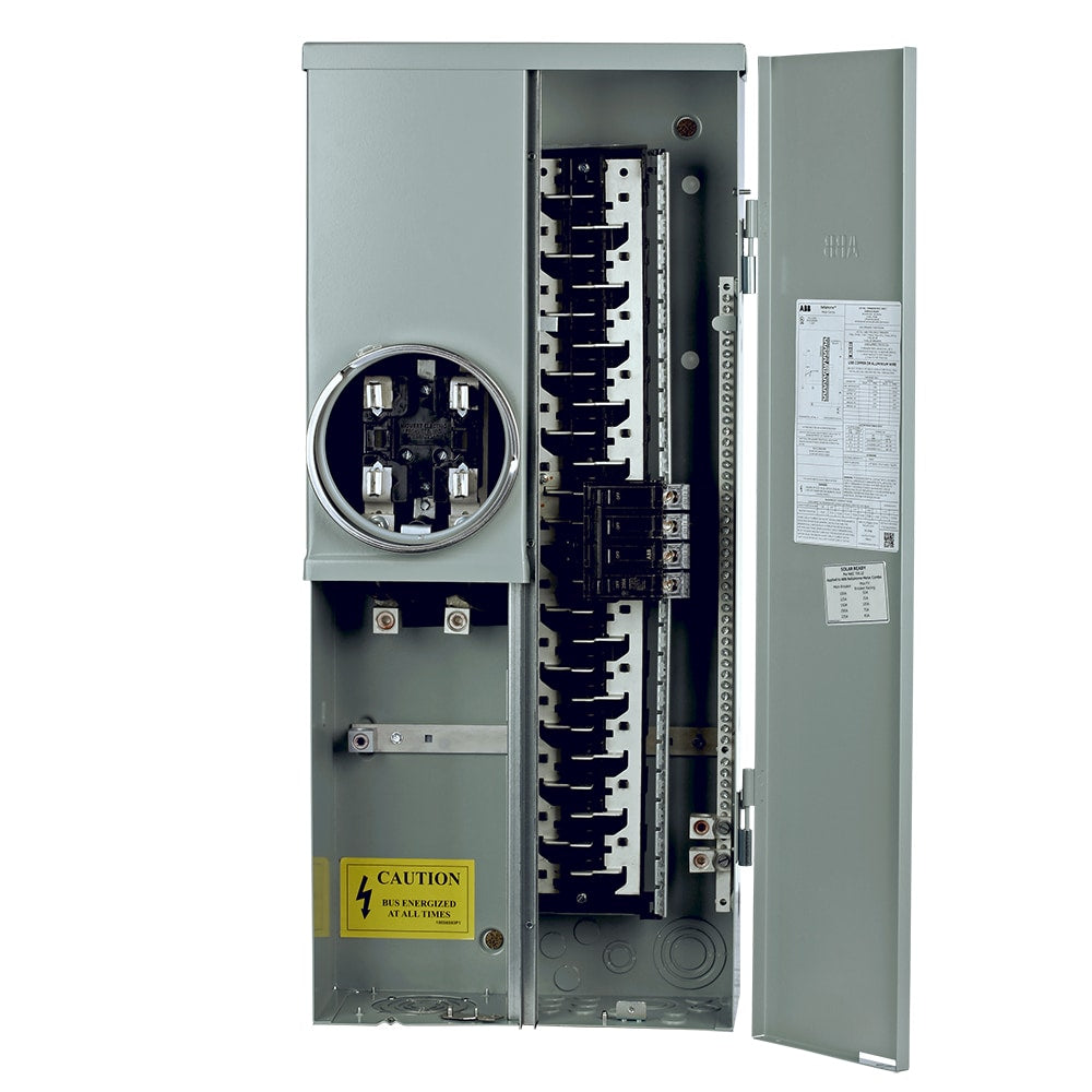 ABB ReliaHome 200-Amp 20-space load center - detail view