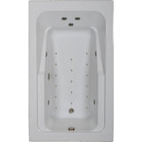 66 in. Acrylic Rectangular Drop-in Air and Whirlpool Bathtub in White - Super Arbor