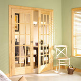 30 in. x 80 in. French 15-Lite Solid-Core Smooth Unfinished Pine Veneer Composite Interior Door Slab - Super Arbor