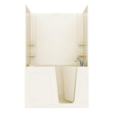 Rampart Nova Heated 5 ft. Walk-in Whirlpool and Air Bathtub with Flat Easy Up Adhesive Wall Surround in White - Super Arbor