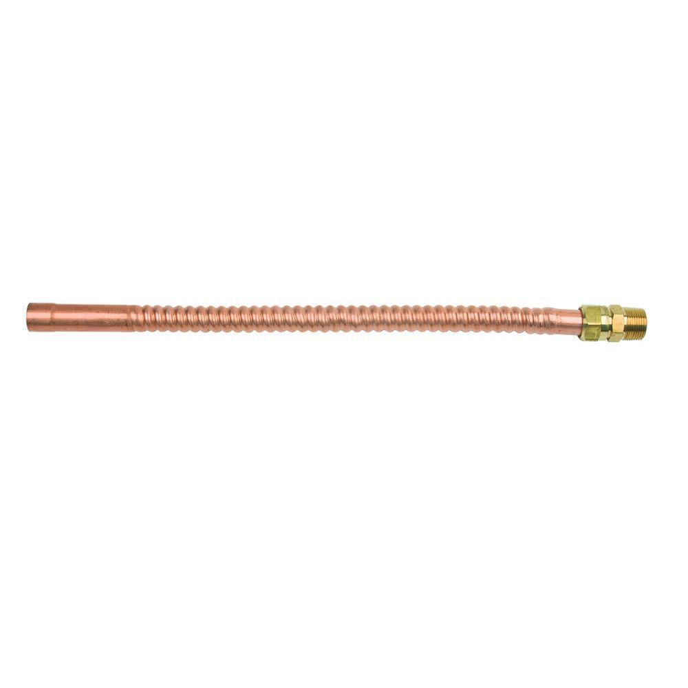 3/4 in. FIP/MIP x 3/4 in. Nominal Male/Female Sweat x 18 in. Copper Water Heater Connector (7/8 in. O.D.) - Super Arbor