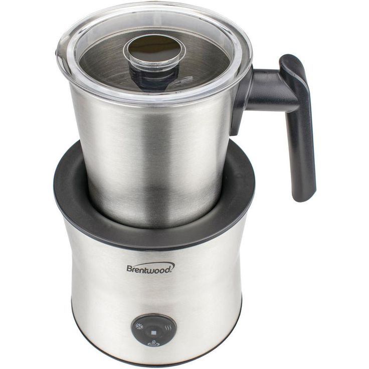 15 oz. Silver Cordless Electric Milk Frother with Warmer and Hot Chocolate Maker