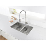 Undermount Stainless Steel 30 in. 50/50 Low Divide Double Bowl 16-Gauge Kitchen Sink - Super Arbor
