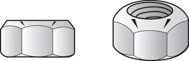 Hillman #10-24 Zinc-Plated Steel USS Nylon Lock Nuts, 5-Pack