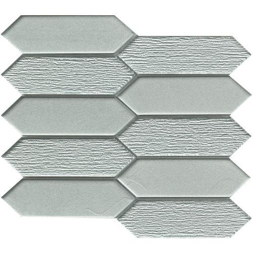 Emser Picket 11-Pack Silver Glass Border Tile (10-in x 10-in) - Super Arbor