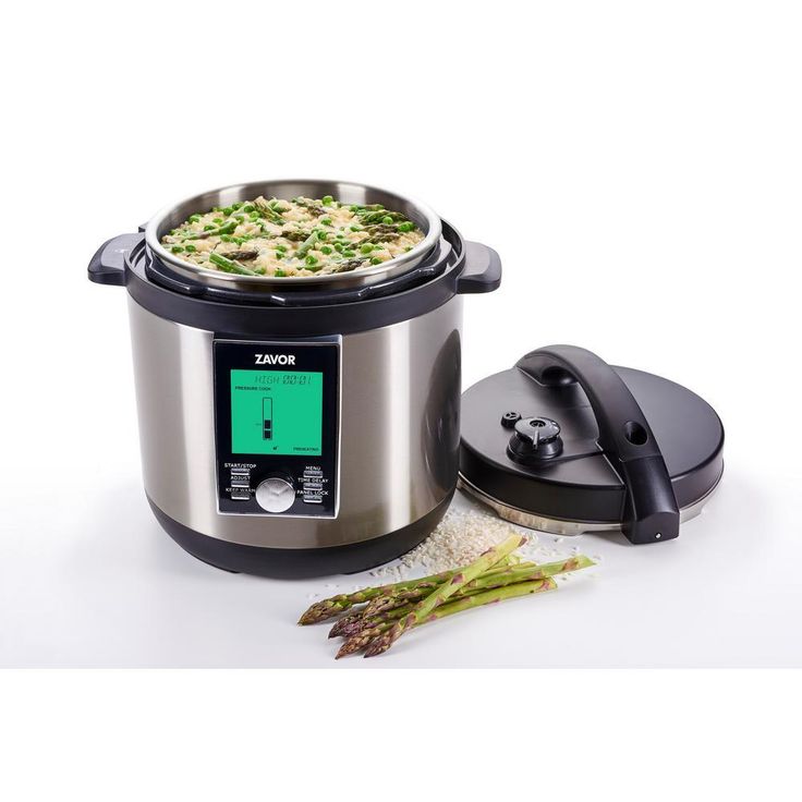 LUX LCD 6 Qt. Stainless Steel Electric Pressure Cooker with Stainless Steel Cooking Pot