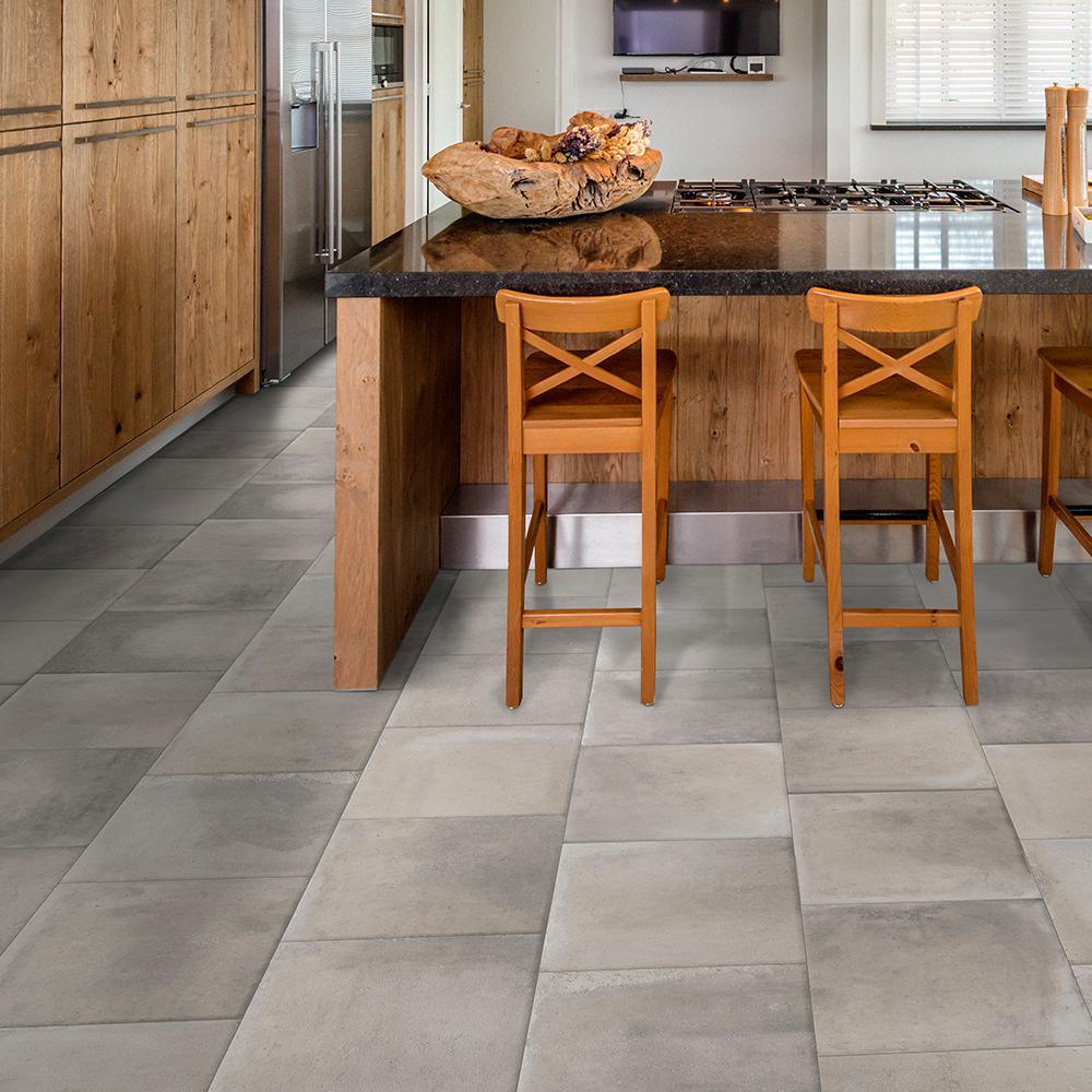 IVC Keaton Grey Stone Residential Vinyl Sheet, Sold by 13.2 ft. Wide x Custom Length - Super Arbor